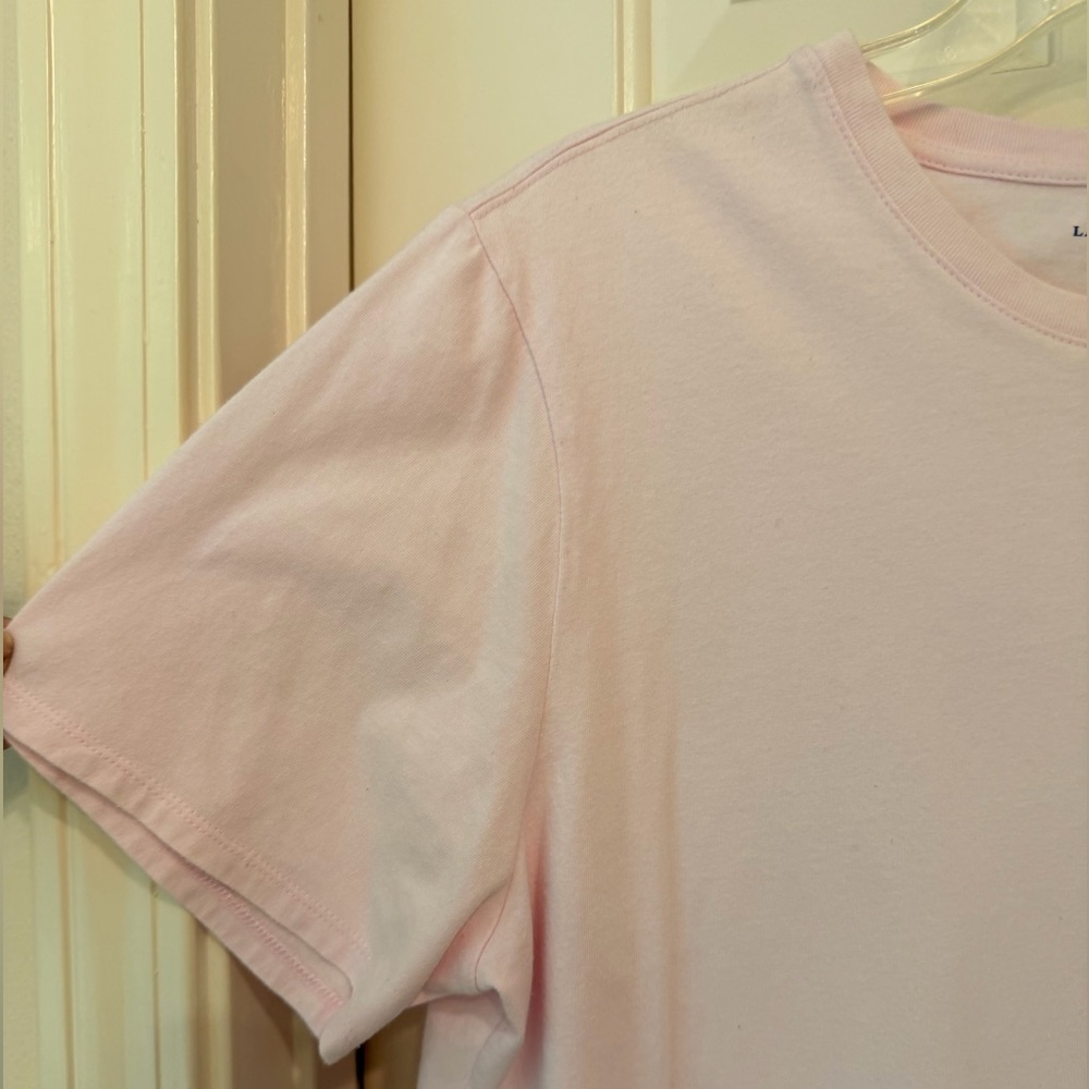 Lands' End Women’s Light Pink Short Sleeve Tee Shirt, Size L - Picture 4 of 11